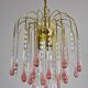 Suspension tassels drops of pink water