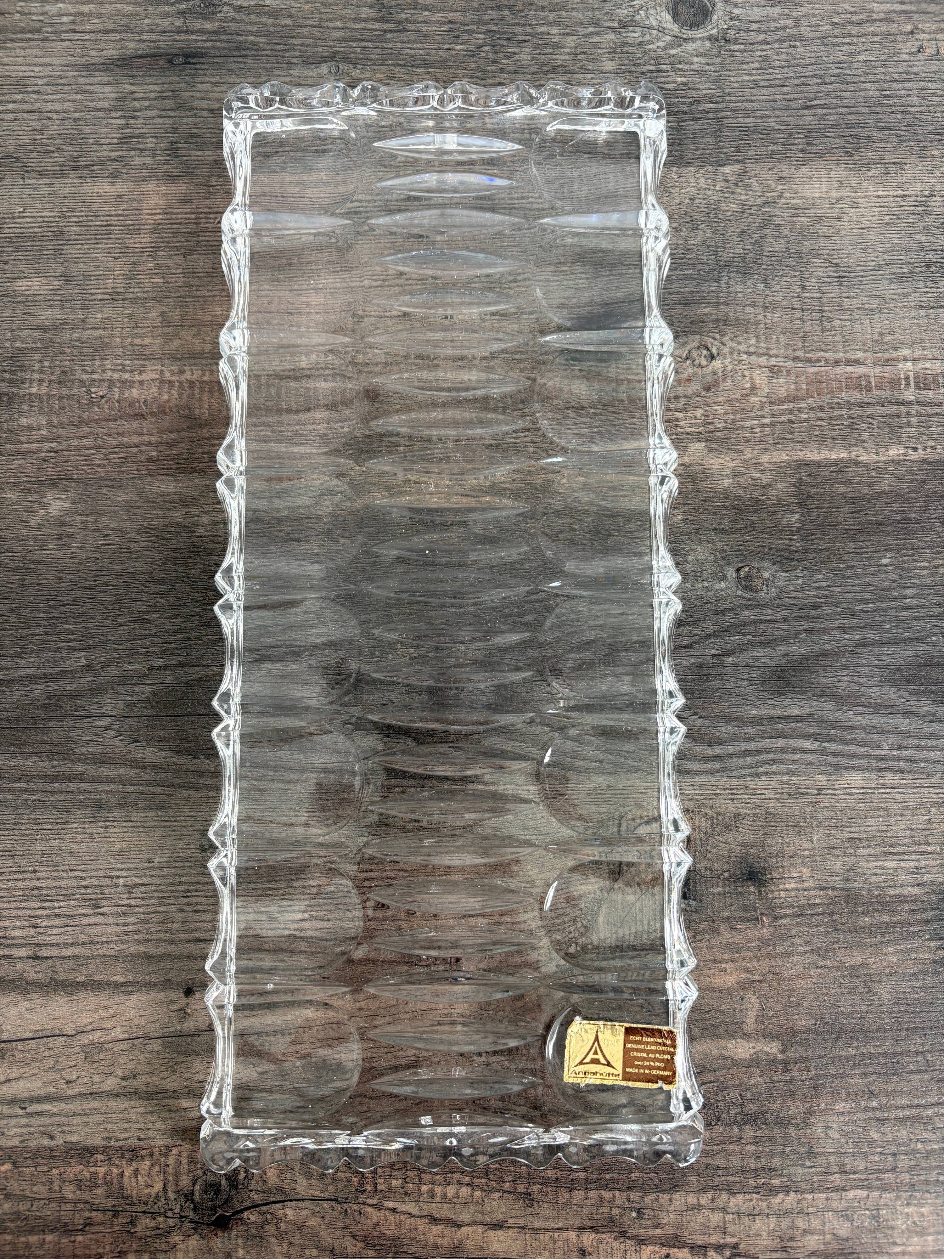 Antique crystal dish