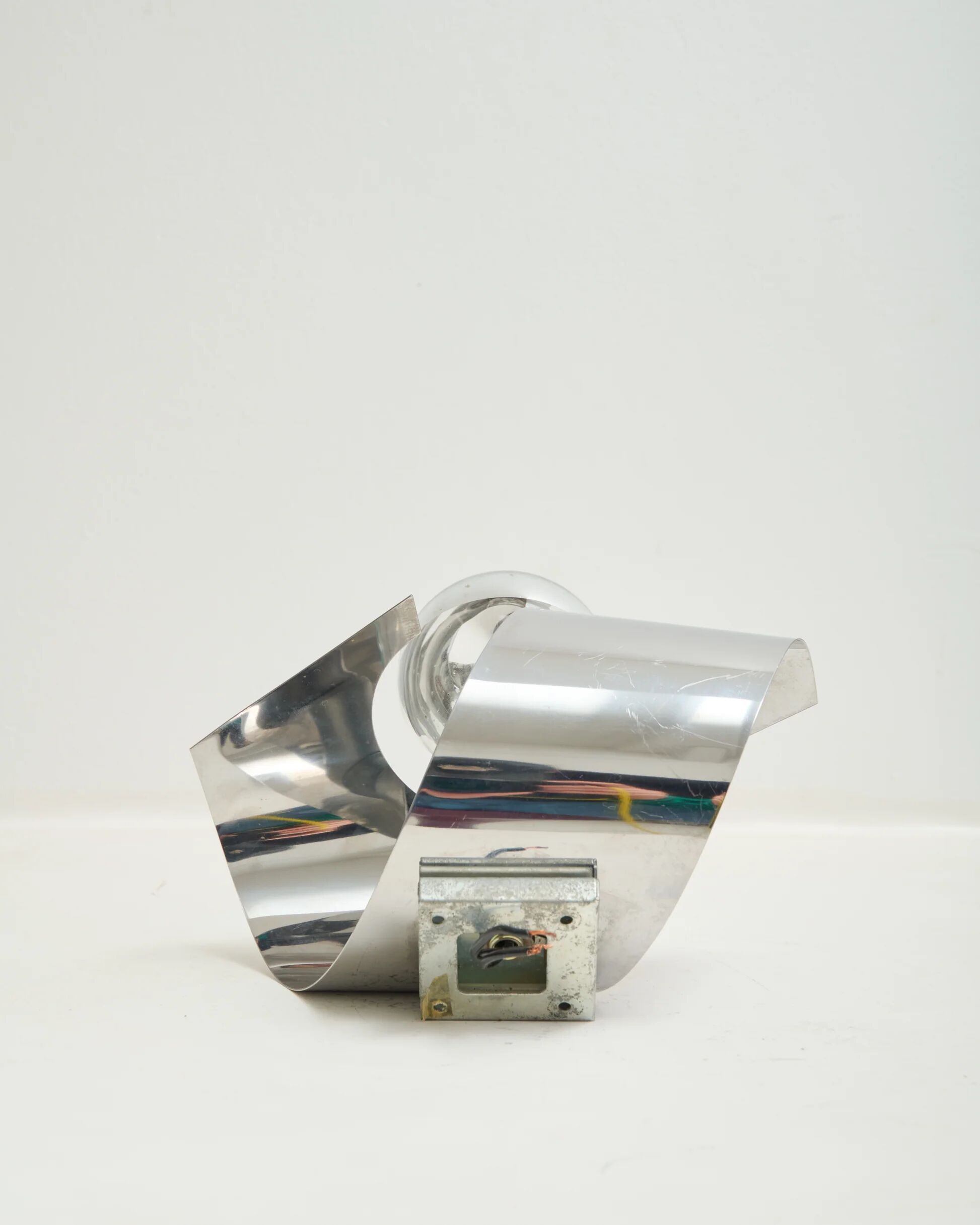 Pair of chrome wall lights, Space Age, 1970-1980