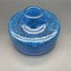 Vintage cobalt blue bubble glass vase – 1960s Scandinavian design
