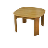 Solid elm table in the style of Maison Regain, 1970s