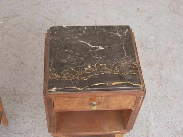 Paire de chevets 1930 acajou & palissandre