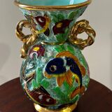 Cerdazur Monaco vase in ceramic with fish decoration