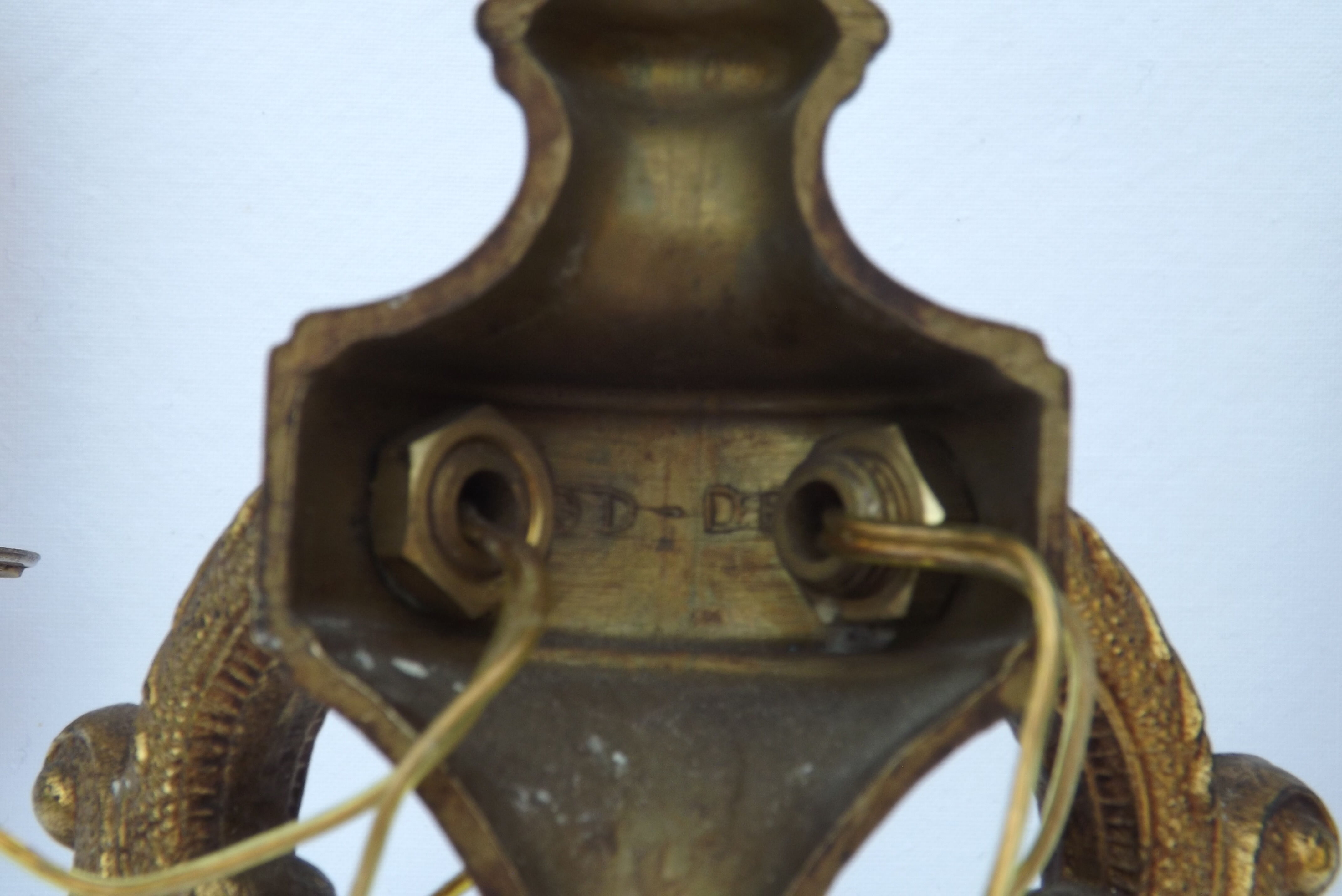 Set of 3 bronze gold appliques style Louis XVI end 19th