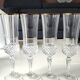 Lot of 5 x Large Champagne Flutes Valencay Gold/Cristal d'Arques
