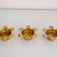 Set of vintage brass candle holders 1970