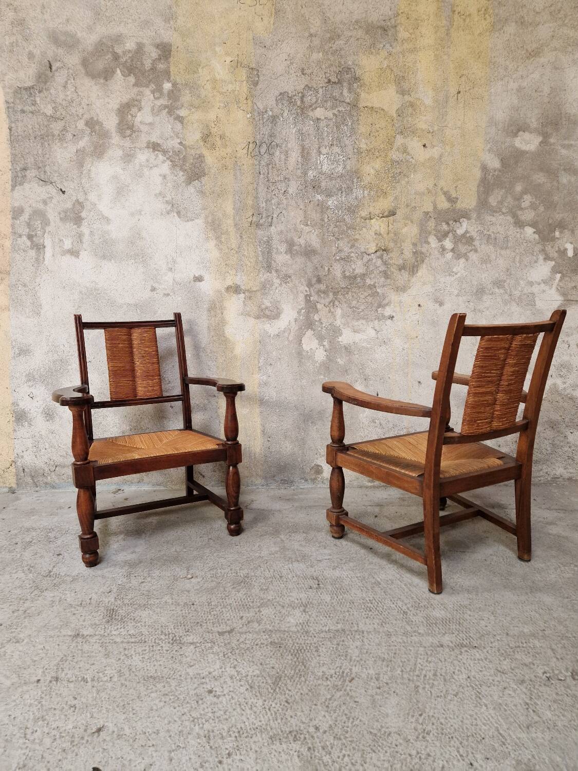 Paire de fauteuils néo-basque