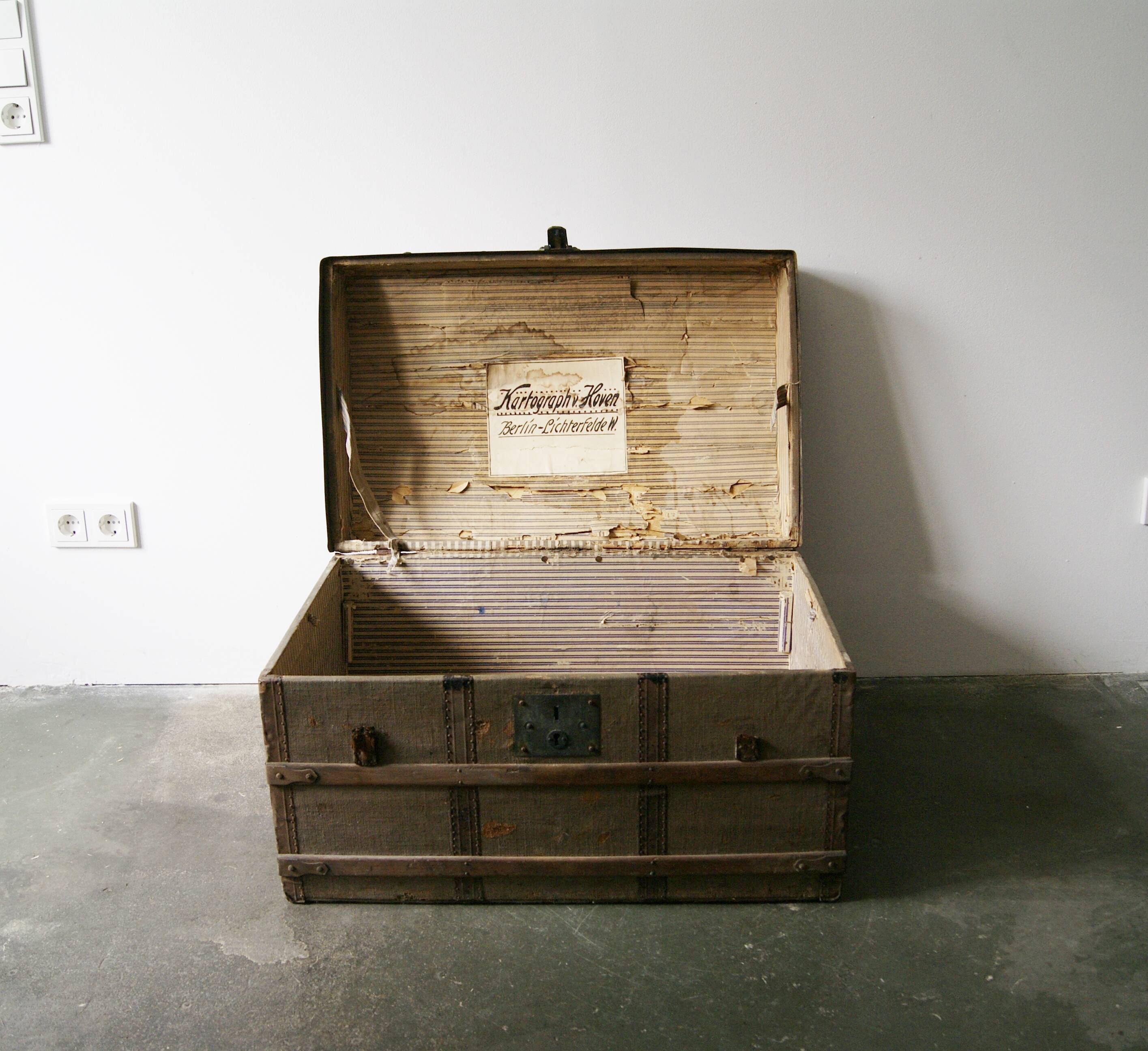 Coffre en bois, style industriel