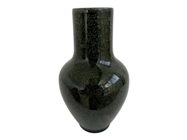 Vase, faïence émaillée de Sèvres, glaçure, vert moucheté, tacheté, Milet, XIXème siècle, élégant, dé