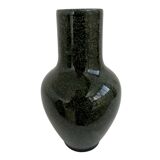 Vase, faïence émaillée de Sèvres, glaçure, vert moucheté, tacheté, Milet, XIXème siècle, élégant, dé