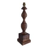 XL turned solid wood lamp base H.45.5 cm