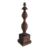 Pied de lampe bois massif tourné XL H.45,5 cm