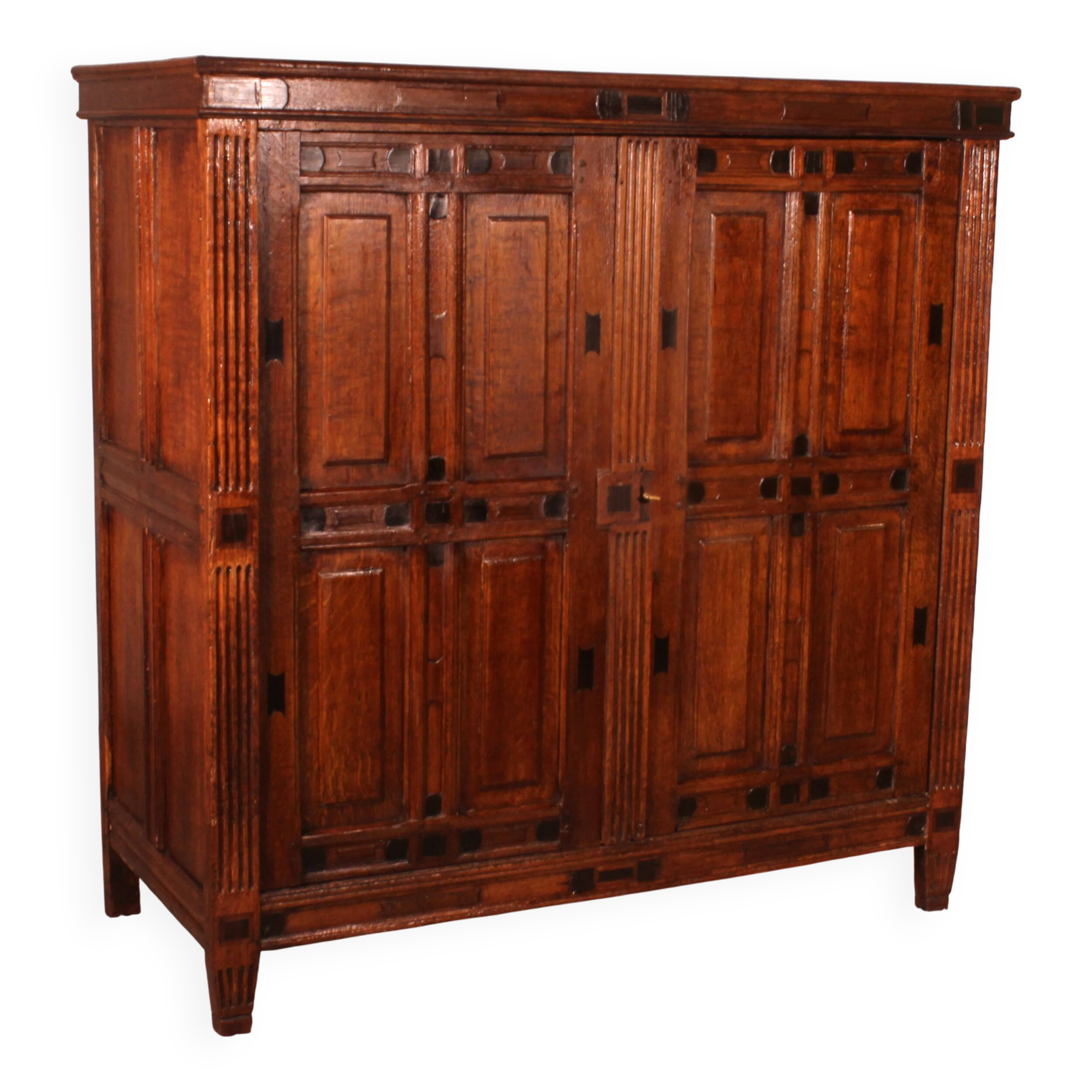 Buffet 2 Portes En Chêne Et ébène Du 17° Siècle - Pays-bas