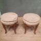 Paire de tabouret  rond style Louis XV