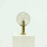 Textured Glass Ceiling Lamp by Glashütte Limburg Germany 1970s