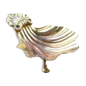 Cendrier coquillage doré