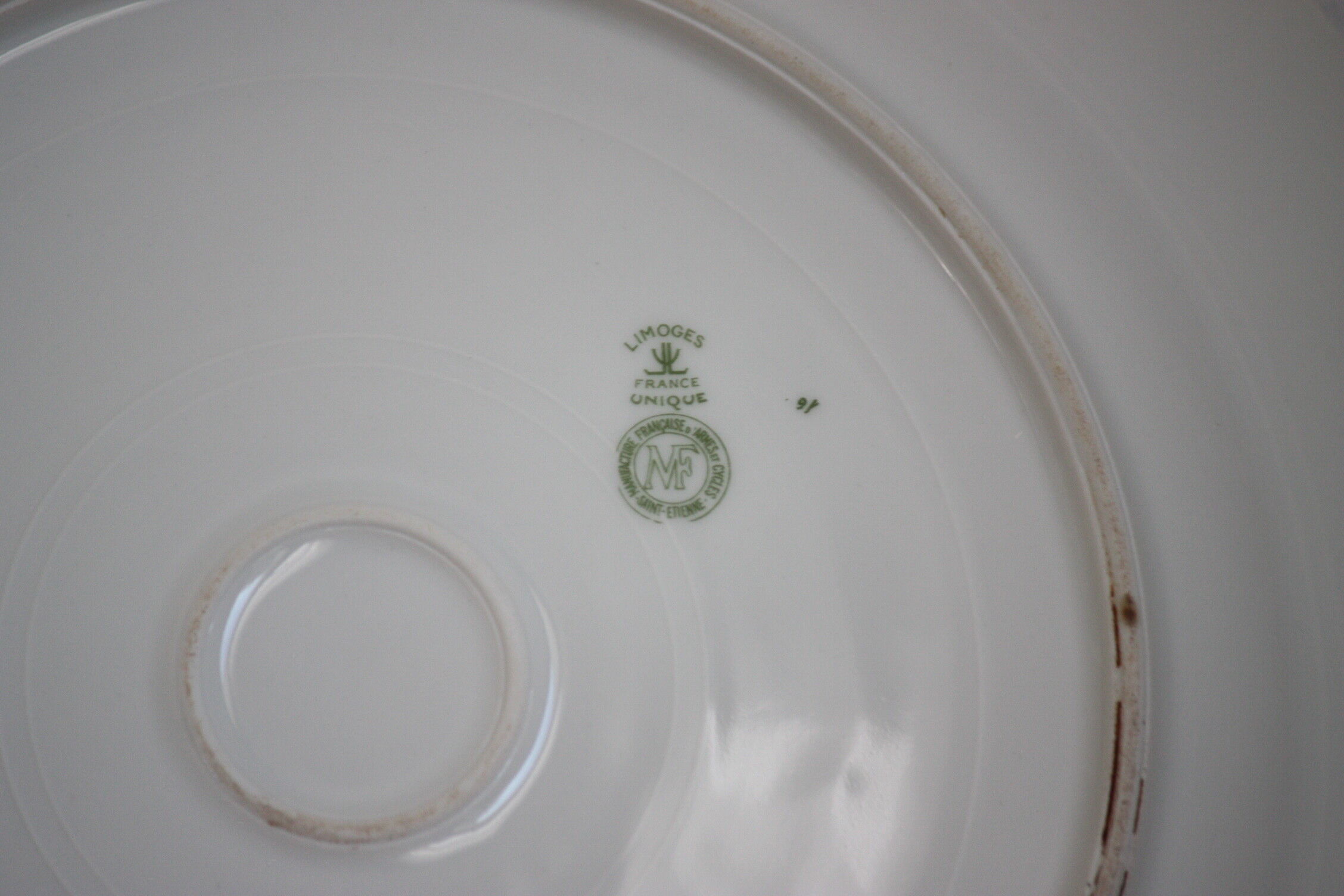 Plat rond fleuri - Limoges