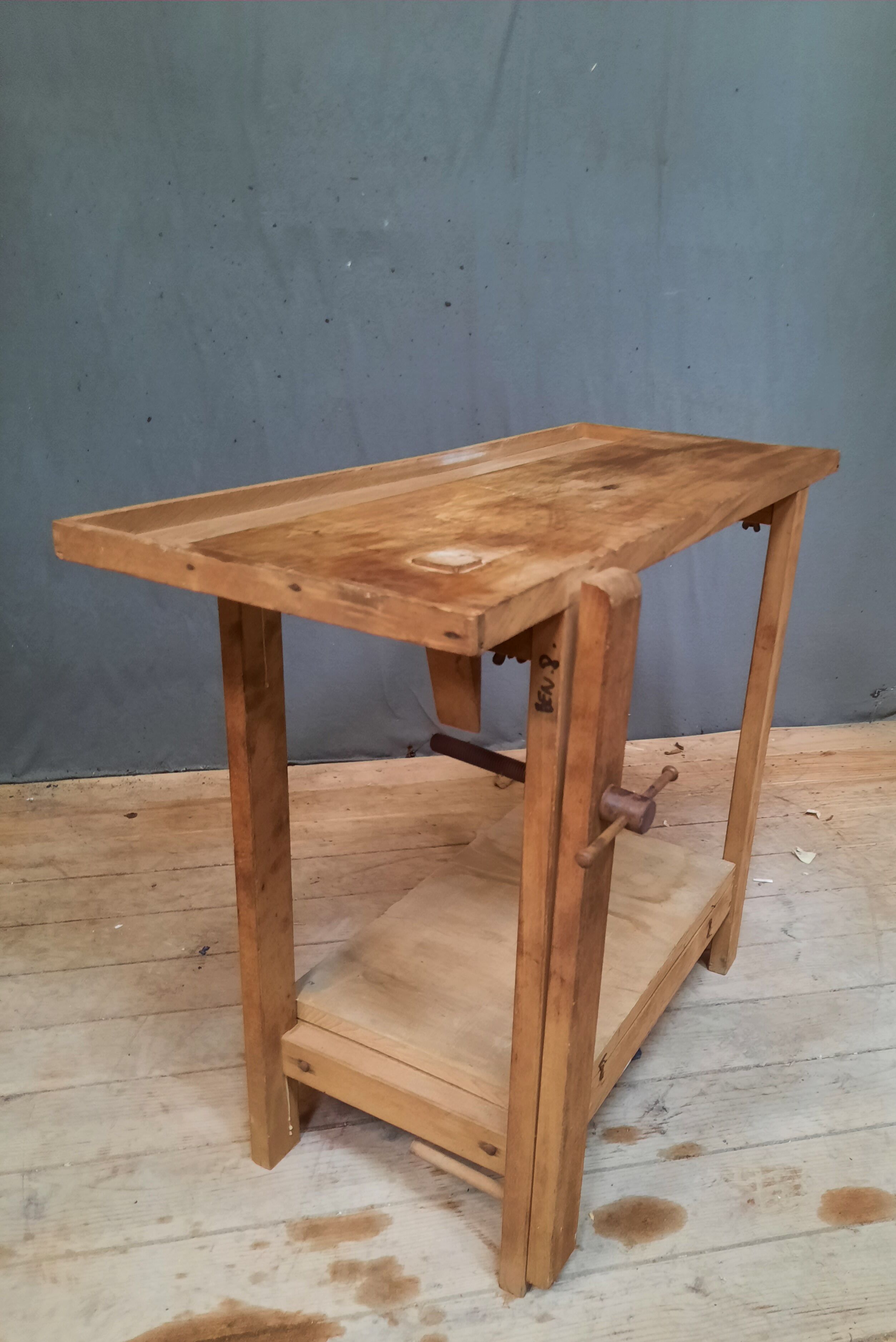 Wooden set for children with tools