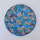 Small plate, Longwy enamels, floral decoration