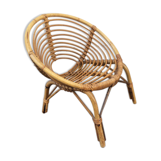 Rattan basket chair, child, 1960