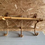 Rattan coat rack