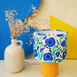 Lamp & cornflower lampshade