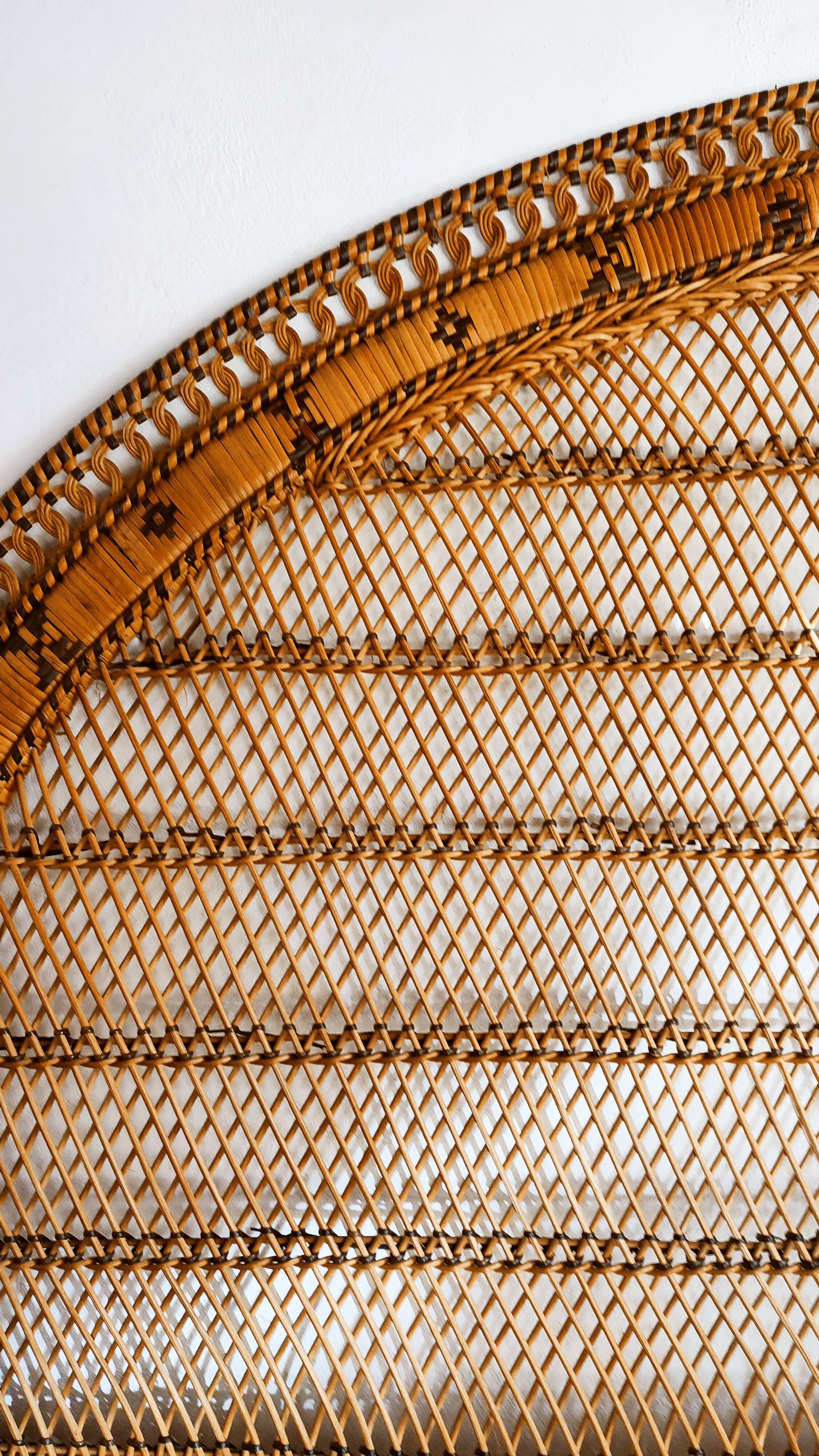 Vintage rattan headboard