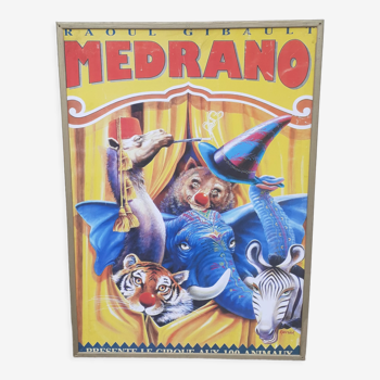 Medrano circus poster on wood support