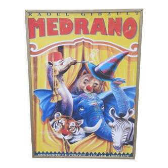 Medrano circus poster on wood support