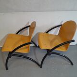 2 vintage low chairs