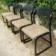 Set of four Baumann Bémole chairs "sled"