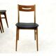 Extendable table set and 4 scandinavian dining chairs in teak 1960