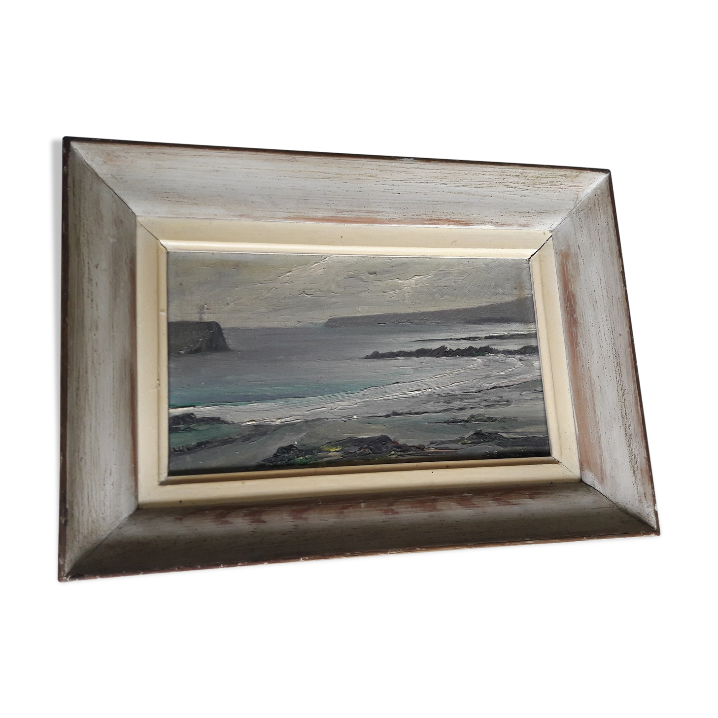 Signed marine painting