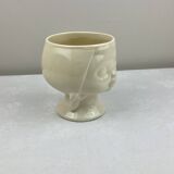Ancien cache pot visage fillette