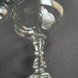 4 coupes à champagne ½ cristal taillé - portieux service alsacien