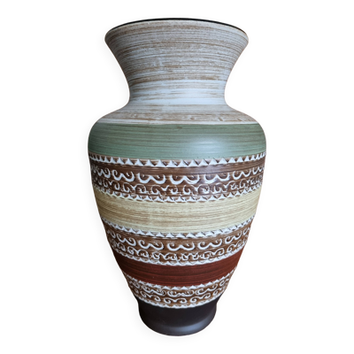 Vase vintage Dumler et Breiden Sgrafitto 150 25 Années 60 West Germany