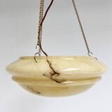 Art Deco bowl lamp with marble pattern from the 1930s