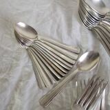 40's silver plated metal cutlery set 36 pieces