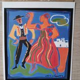 Peinture contemporaine intitulée "Les danseurs espagnols"