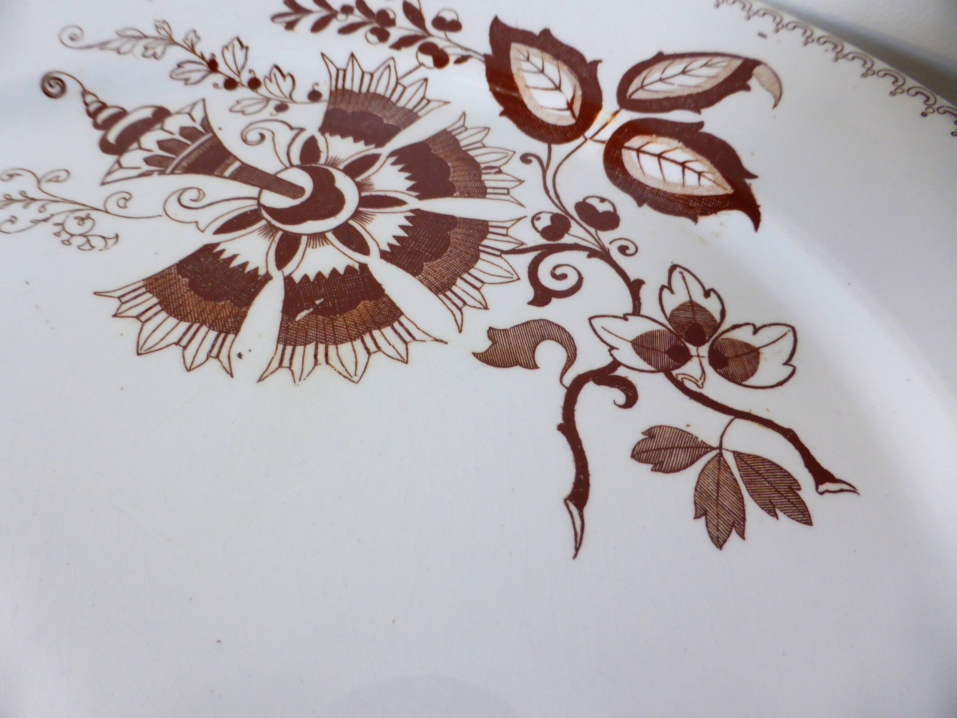 4 flat plates from Sarreguemines model Danish 210401