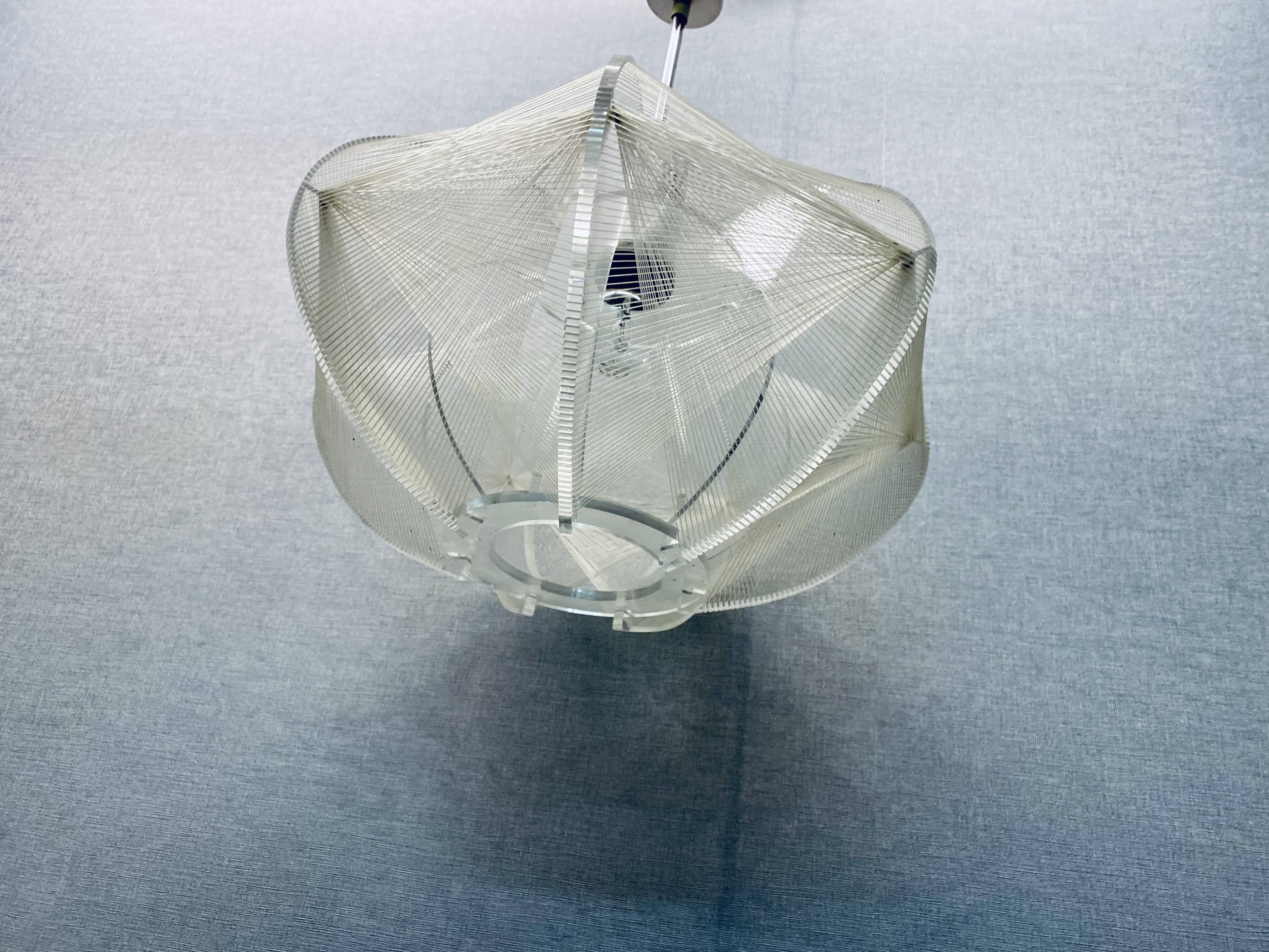 Sompex pendant lamp of perspex made by Paul Secon