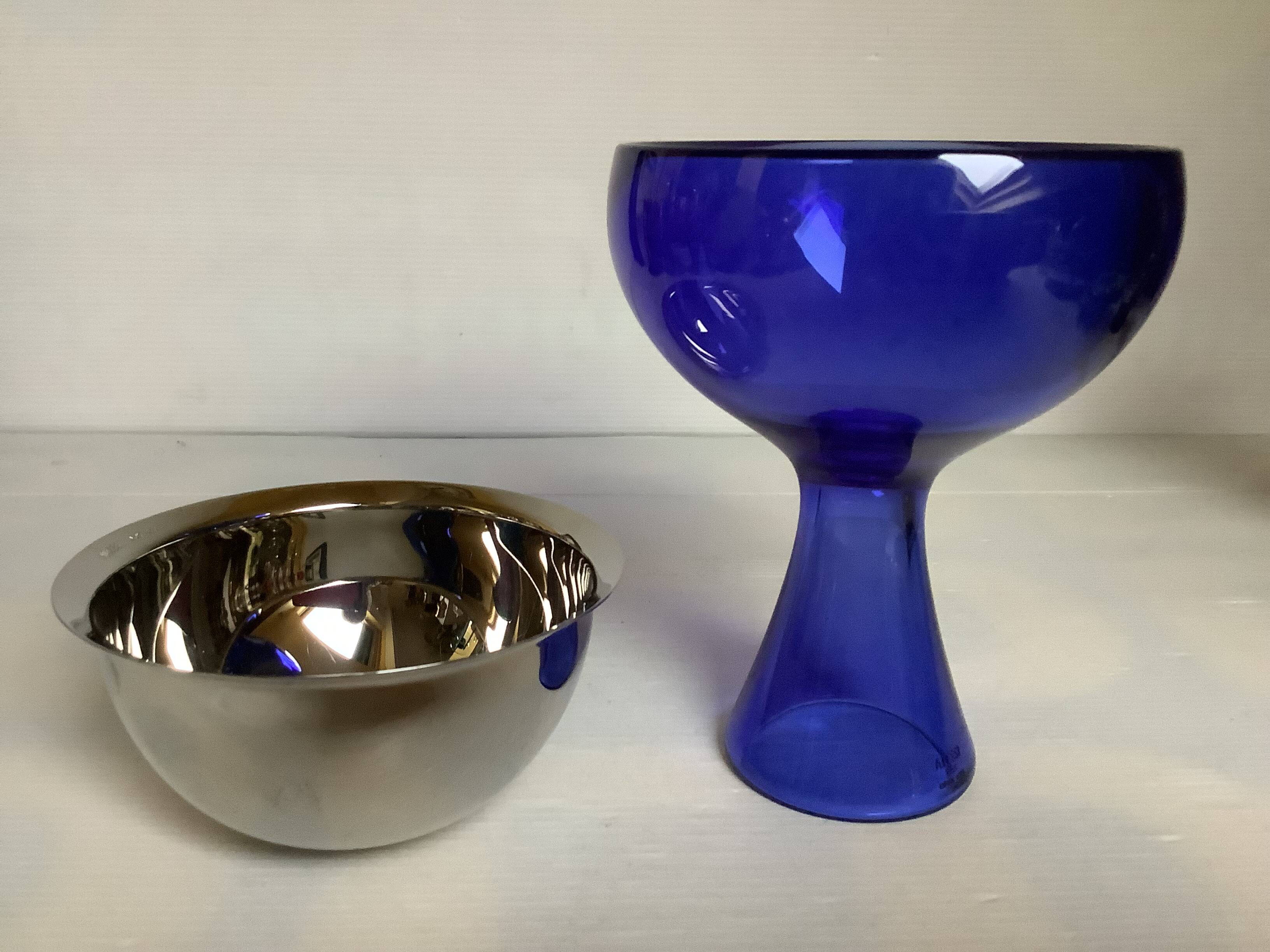 Alessi cobalt blue trinket tray 2002