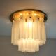Star recessed plastered plastered in brass and frosted glass Glash-tte Limburg