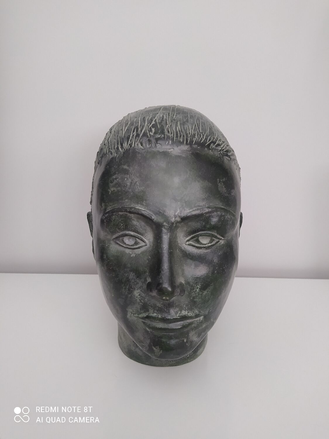 Sculpture face woman in plaster