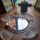 Mirror tray and glass compartment