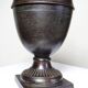 Covered cassolette in Empire style, patinated bronze, India, 1960s-1980s.