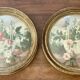 Paire de tableaux, natures mortes fruits et fleurs