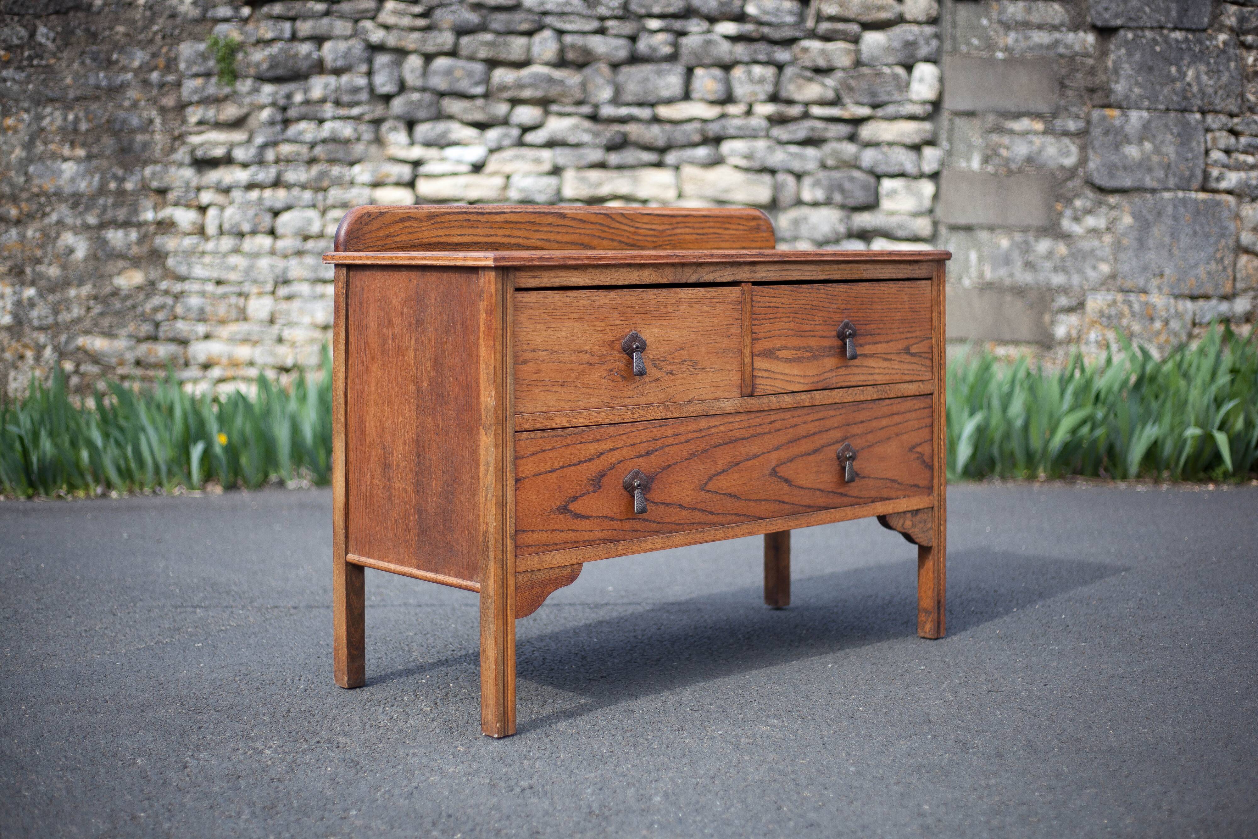 Wooden sideboard, small storage unit, vintage drawer cabinet