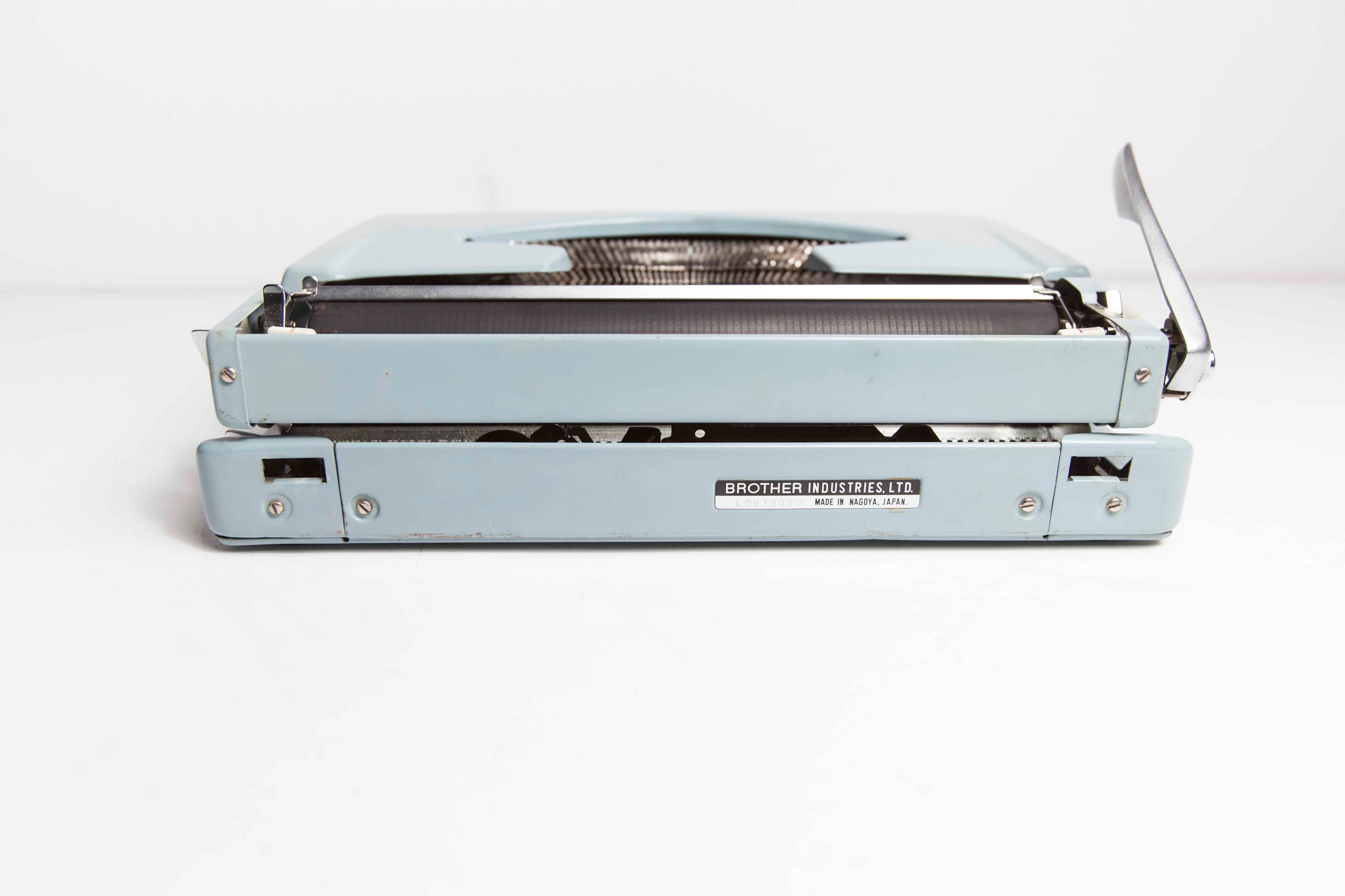 Sky Blue Brother Typewriter from 1980