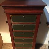 Notary's cardboard box in mahogany-colored cherry wood "Félix Monge"